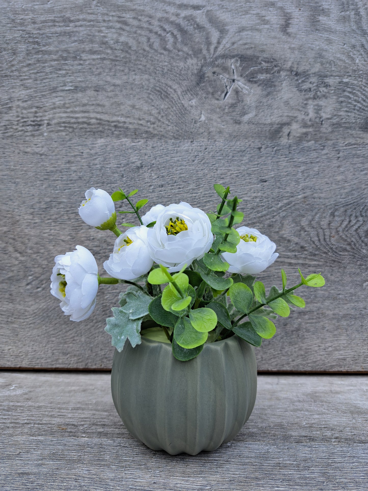 An Artificial Peony Rose Flowers in the Pot for Office or Home Deco